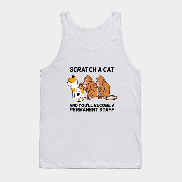 Scratch a Cat Tank Top by Onefacecat